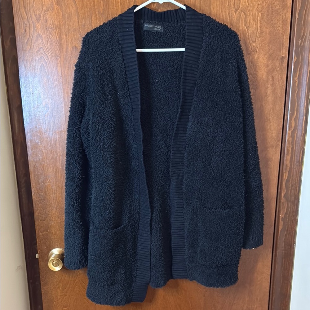 Barefoot Dreams CozyChic Black Cardigan Sweater